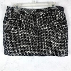 [Allen B] Black & Gray Tweed Skirt